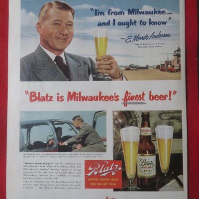 1948 Blatz Beer with E Merritt Anderson