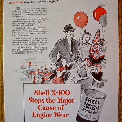 1953 Shell Motor Oil with Family At Circus