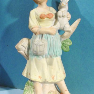 Bone China Girl with Rabbit