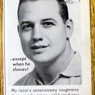 1963 Mennen Afta After Shave Lotion with Sam Huff