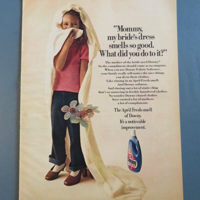 1976 Downy Fabric Softener with Girl Smelling Towel