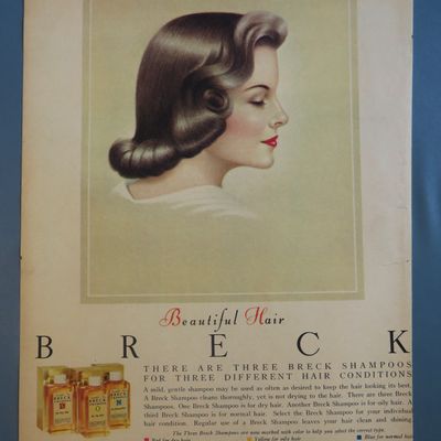 1961 Breck Shampoo with Lovely Brown Haired Woman