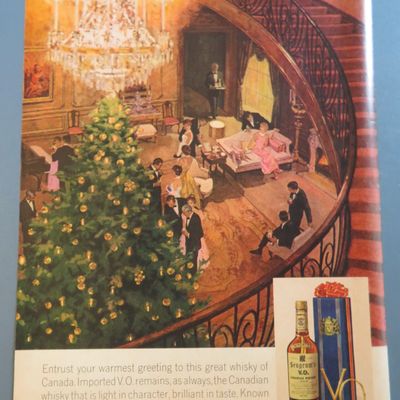 1961 Seagram's V.O. Whisky with Christmas Party