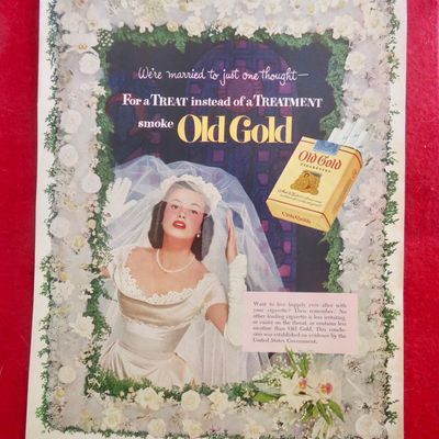 1952 Old Gold Cigarettes w/ Woman Dressed as a Bride