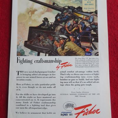 1943 Body By Fisher By Dean Cornwell with Army Men
