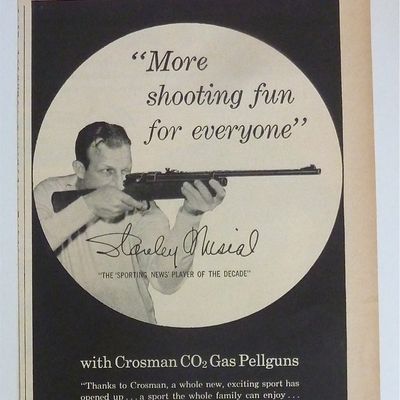 1959 Crosman Hahn Pellguns with Baseball's Stan Musial
