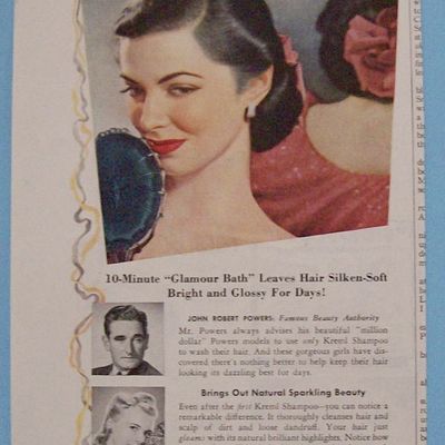 Vintage Ad: 1944 Kreml Shampoo w/ John Powers Model