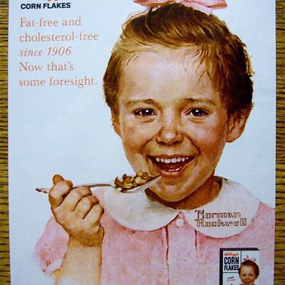 2010 Kellogg's Corn Flakes with Girl By Norman Rockwell