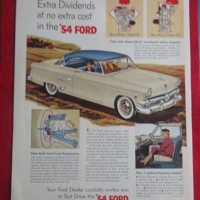1954 Ford Automobile with Cream Colored Ford