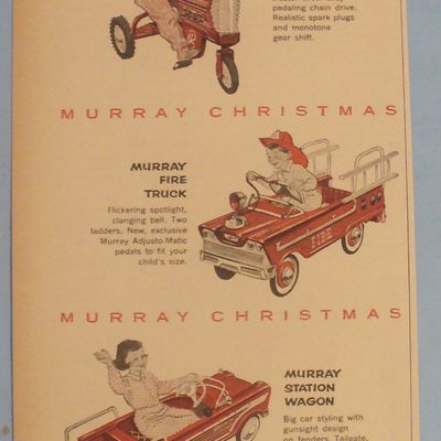 1959 Murray with Tractor, Fire Truck & Station Wagon