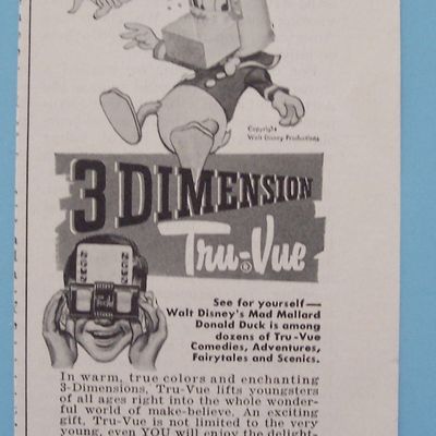 Vintage Ad: 1953 Tru Vue w/ Donald Duck