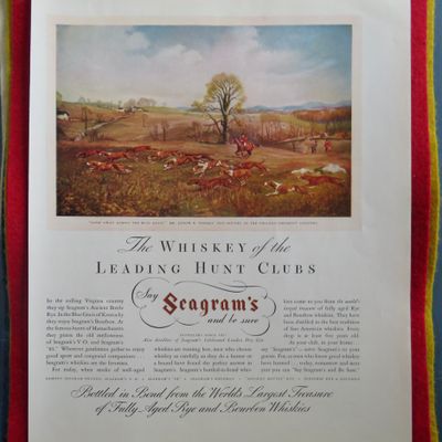 1934 Seagram's Whiskey with Gone Away Across The Grass