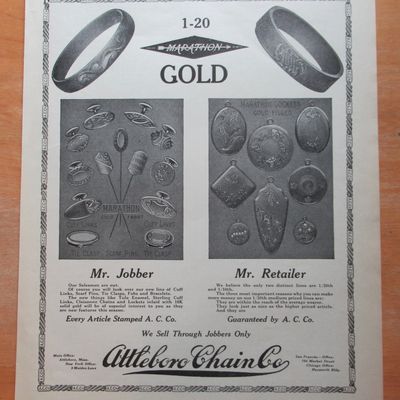1913 Attleboro Chain Co with Marathon Gold