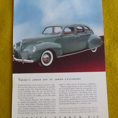 1938 Lincoln Zephyr V-12 with Green Zephyr
