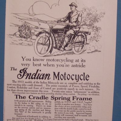 Vintage Ad: 1913 Indian Motorcycle