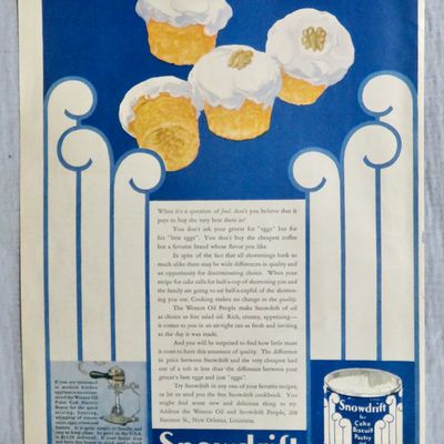 1930 Snowdrift with Cupcakes