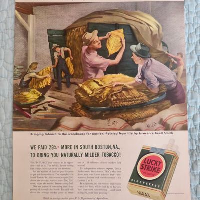 1942 Lucky Strike Cigarette w/Tobacco By Lawrence Smith
