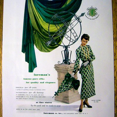 1948 Foreman Fabric w/ Matching Dress and Umbrella