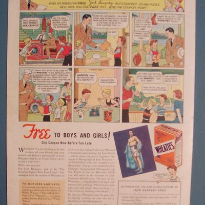 Vintage Ad: 1933 Wheaties w/ Jack Dempsey
