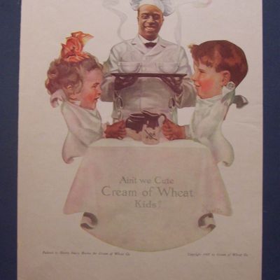 1917 Cream Of Wheat Cereal Ad with 2 Children