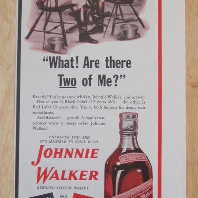 1942 Johnnie Walker Red Label Whiskey w/ Johnnie Walker
