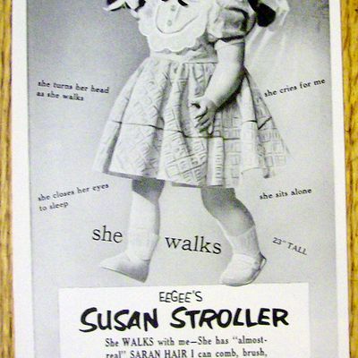 1953 Eegee's Susan Stroller Doll with Doll Wallking