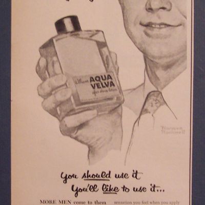 1953 Aqua Velva After Shave/Norman Rockwell