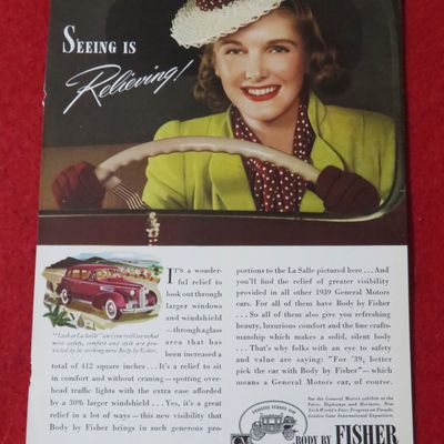 1939 Body By Fisher with Woman Driving