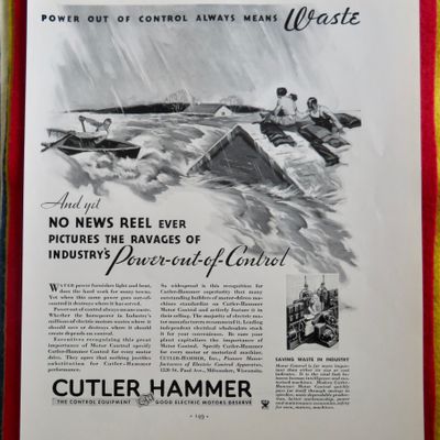 1934 Cutler Hammer with Man In Boat Saving People