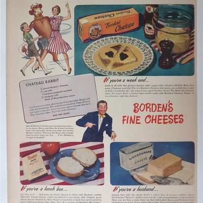1945 Borden's Fine Cheeses with Chateau Rabbit