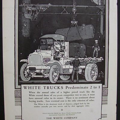 1916 Dual Ad: White  Trucks & Gruen Watches