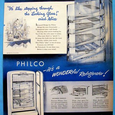1948 Philco Refrigerator with Alice In Philcoland