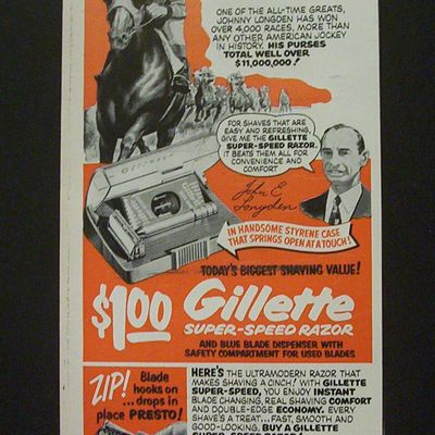 1952 Gillette Super-Speed Razor with Johnny Longden
