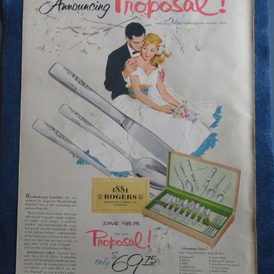 1954 1881 Rogers Silver-plate Silverware With Proposal