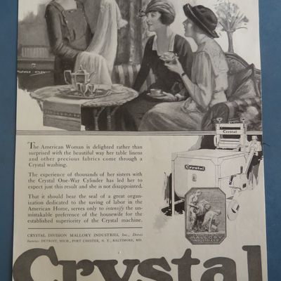 1920's Crystal Electric Washer & Wringer with Women