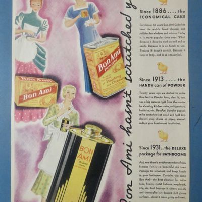 1930's Bon Ami with Cake, Powder & Deluxe Package