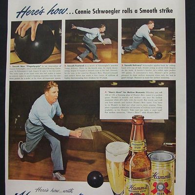 1949 Hamm's Beer w/Connie Schwoegler (Bowling Champion)