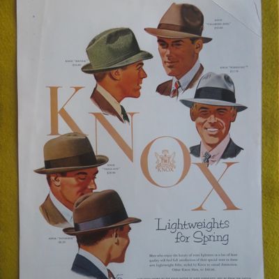 1957 Knox Hats with Lightweights For Sporing