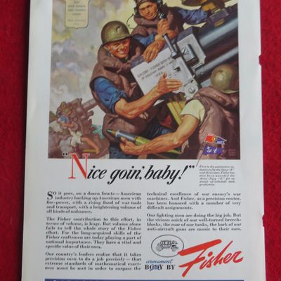 1943 Body By Fisher By Dean Cornwell with Army Men