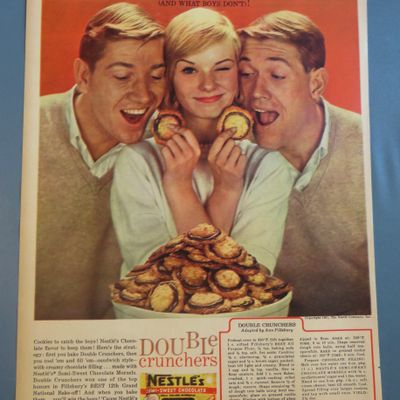 1961 Nestle's Semi Sweet Chocolate with Woman & Cookies