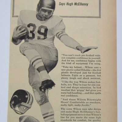 1958 Vintage Wilson Equipment With Hugh McElhenny