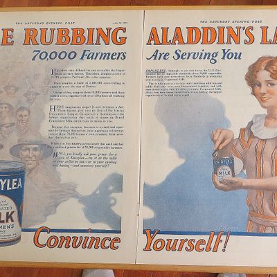 1924 Dairylea Milk With Woman Opening Can