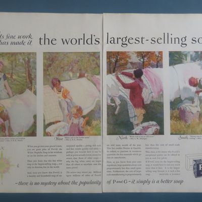 1928 P & G White Naphtha Soap with Women & Laundry