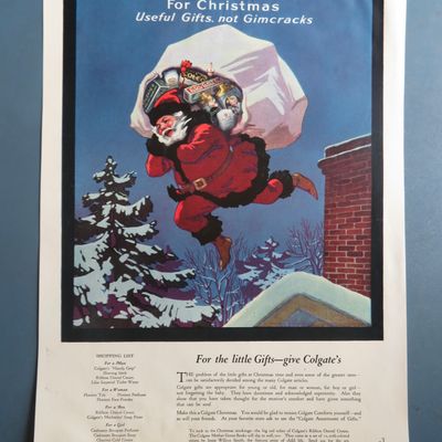 1920 Colgate's Toothpaste with Santa Claus