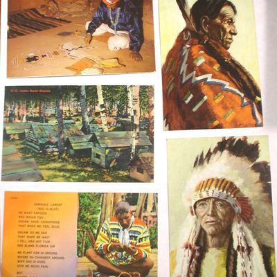 Five Native American Postcards