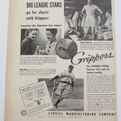 1937 Grippers With Pirates' Paul Waner & Cubs' Bill Lee