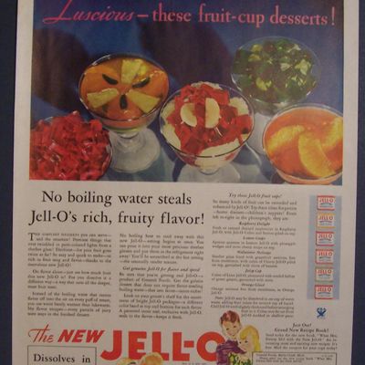 1934  Jell - O  Gelatin  Dessert