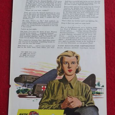 1943 Nash/Kelvinator with Woman in Military Uniform