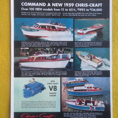 1959 Chris Craft with New Chris Craft V8 Marine Engine