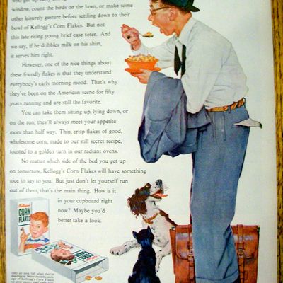 1955 Kellogg Corn Flakes By Norman Rockwell